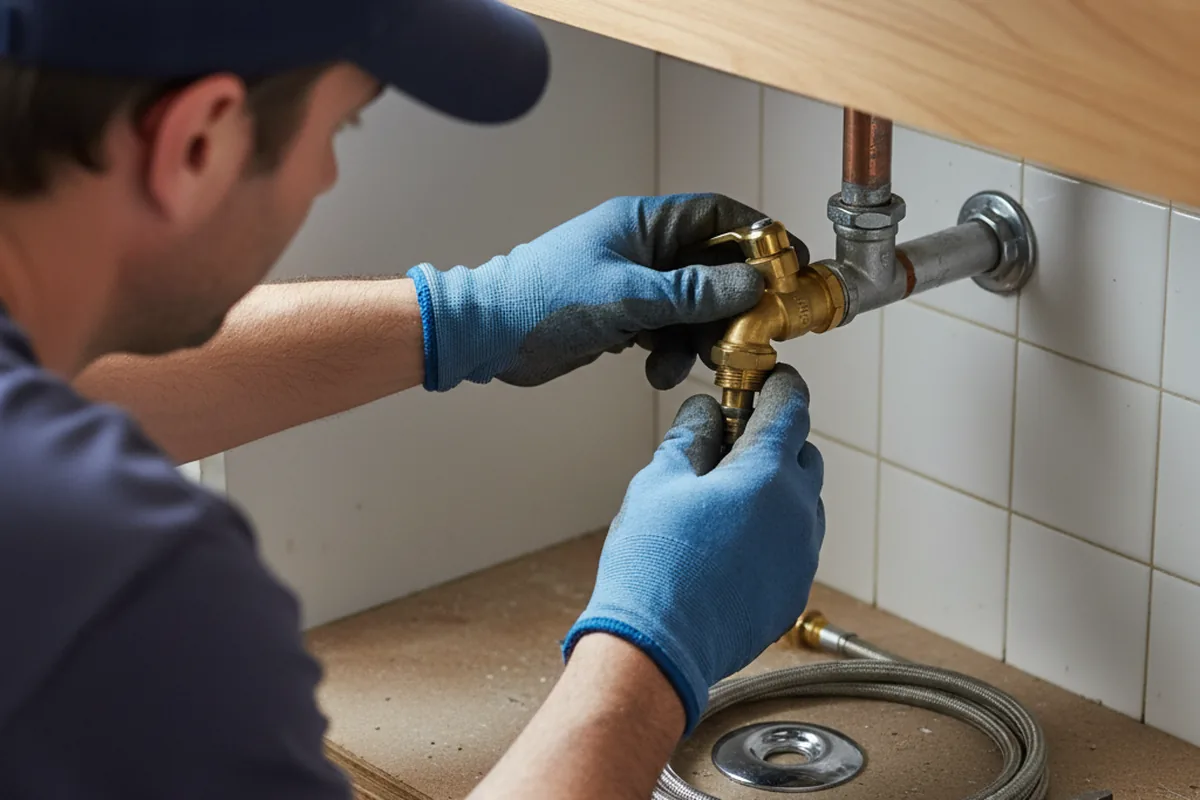 Shutoff valve and fitting work during Emergency Plumbing in Pickens